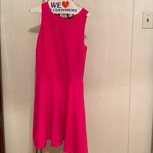 Aqua hot pink A-line dress